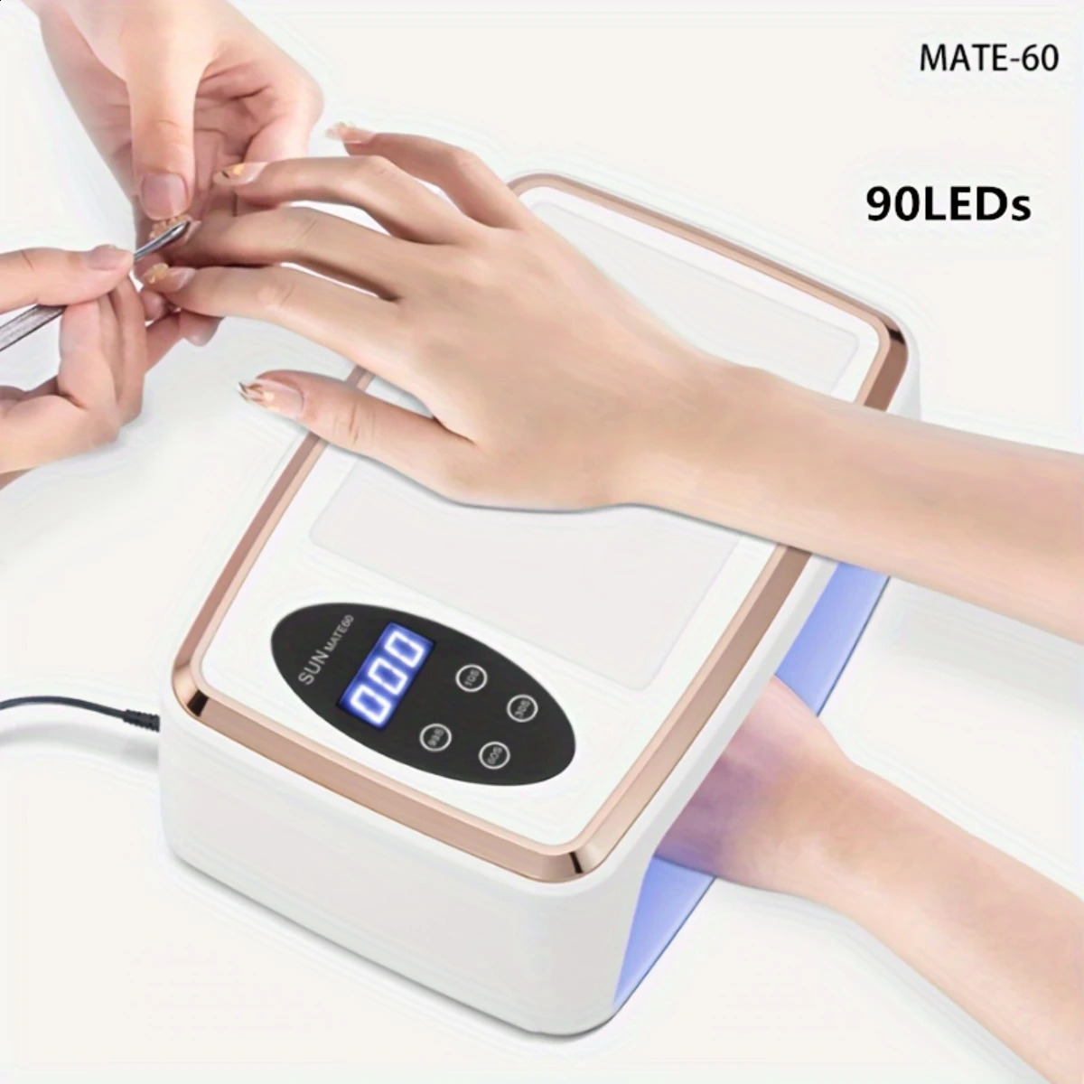 380W Professional Nail Dryer 90 Leds Nail Dryer UV Lamp for Curing All Gel Nail Polish Motion Sensing Manicure Pedicure 240701
