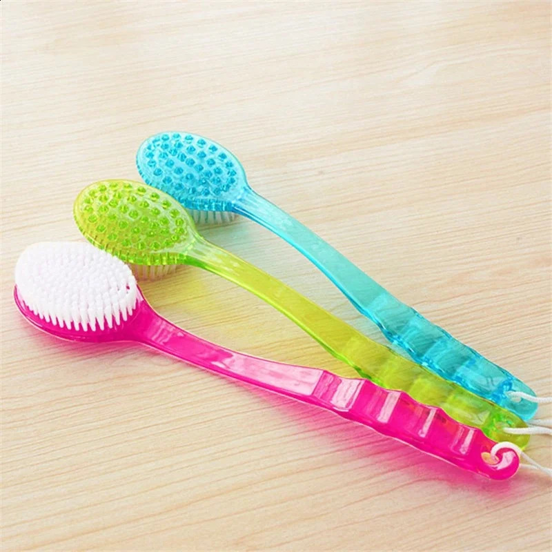 Bath Brush Back Body Bath Shower Sponge Scrubber Brushes With Handle Exfoliating Scrub Skin Massager Exfoliation Bathroom Brush 240701