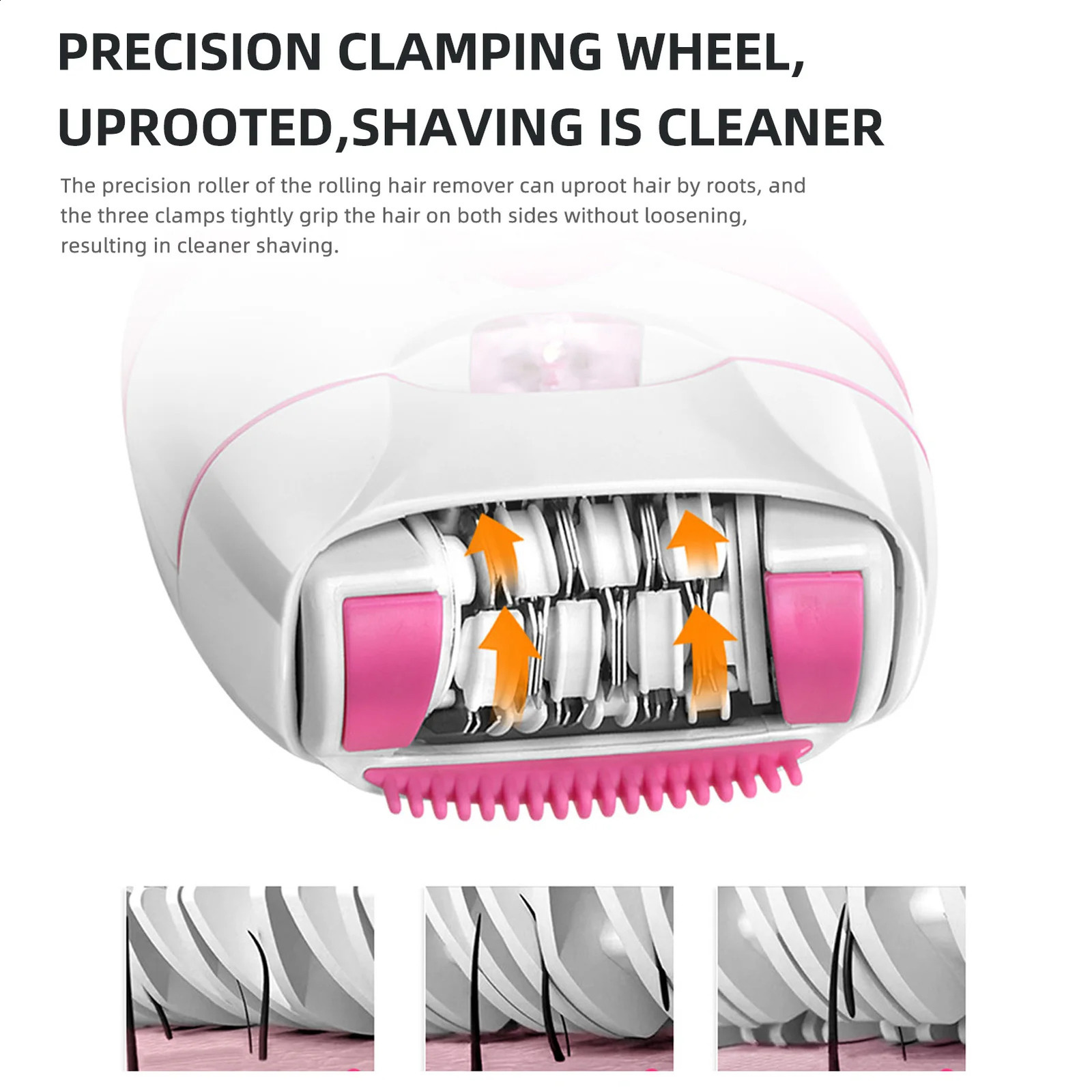 Handheld Electric Epilator Skin Hair r 2 Levels Adjustable Safe Blade Shaver USB Rechargeable Women Face Body 240701