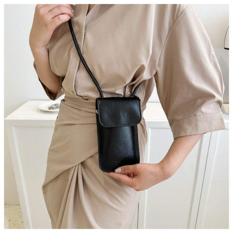 Casual Women Bags Pu Wallets Solid Color Cell Phone Purse Lady Crossbody Shoulder Bag Handbag Female Money Bags Messenger Bag