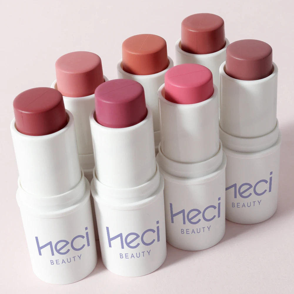 Multi-Tone Creamy Blush Stick Makeup Long-Lasting Waterproof Simple High-End Lip Cheek Tint High Pigment Hydrating Pink Blusher 240702