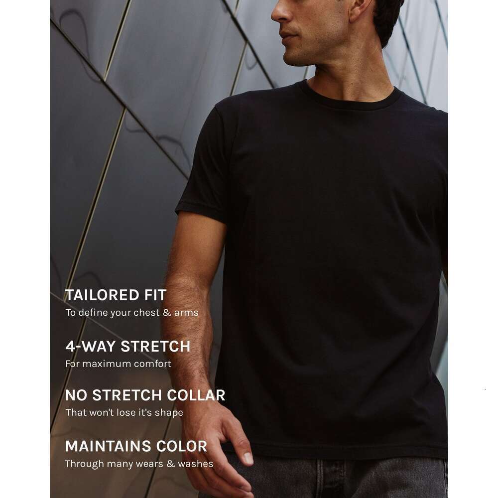Designer Mens T Shirt with Short Sleeve Crew Neck Soft Fitted Tees Fresh Classic Basic Tshirts Tees Top Summer Clothes S-2XL Free shipping