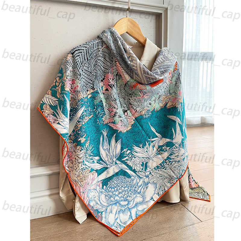 Winter Square Printed Wool sided Warm Scarf Trcal Scarves scarf designers