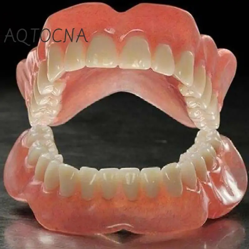 28pcs Resin False Teeth Dentures Temporary Fake Tooth Upper Lower Removable Dental Veneers 240701