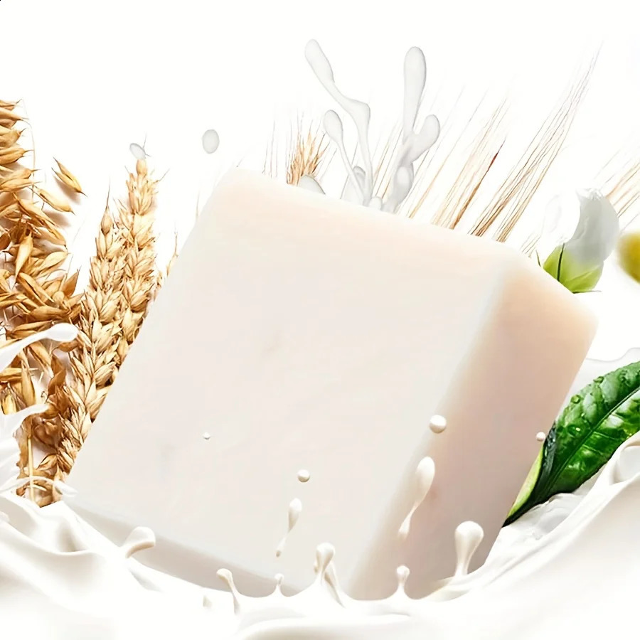 1pc Thailand Original Milk Rice Soap Essential Oil Soap Bath Handmade Soap Oil-Control Face Cleanser Body Wash 60g/2.12oz 240701