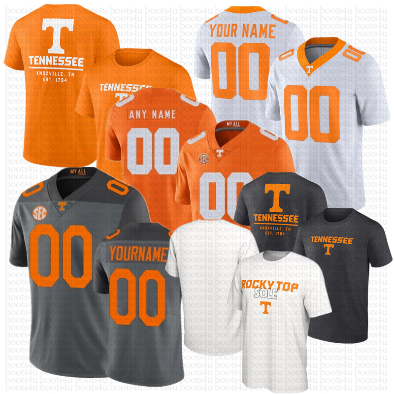 Custom USA American College Tennessee Volunteers Football Jerseys Fans Sports T-Shirts Tops Tees