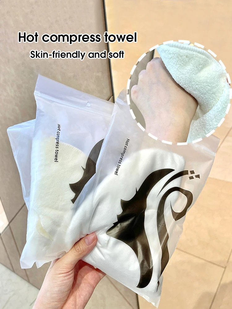 compress towel hanging ear soft skin-friendly steam heating cold compress face towel wet compress irrigation face towel 240701