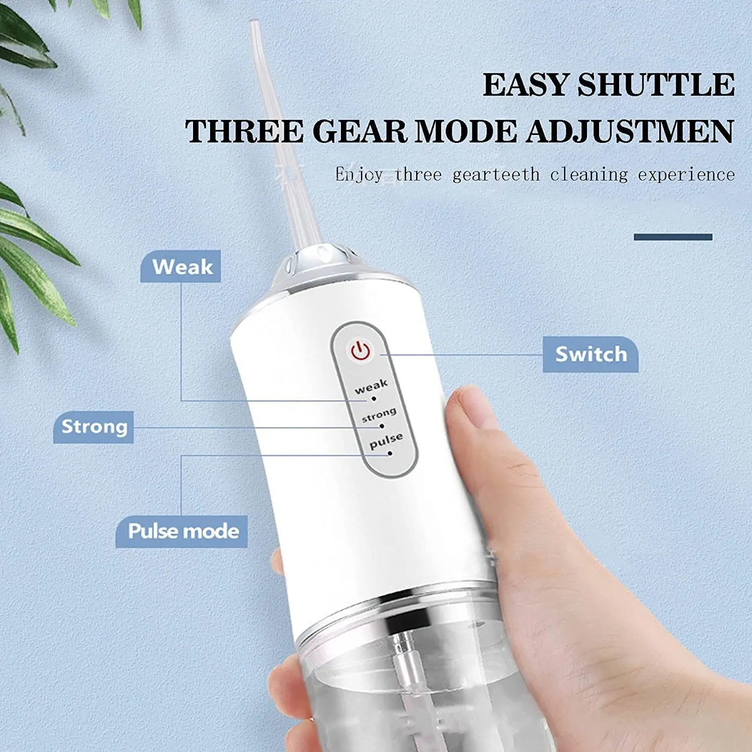 Dental Floss Portable Cordless Oral Irrigator Cleaning 3 Modes Waterproof Rechargeable Dental Cleaner with 4 Nozzles 240701