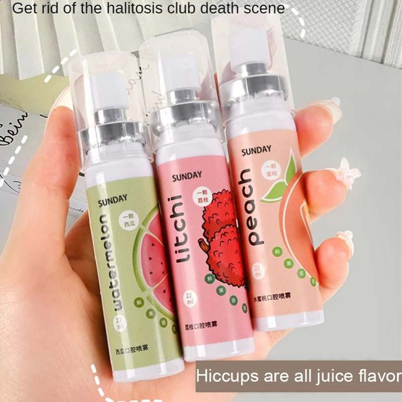 Oral Freshening Spray Natural Fruity Peach Flavor Refreshing Oral Spray Portable Long-lasting Oral Odor Smoke Oral Care 240701