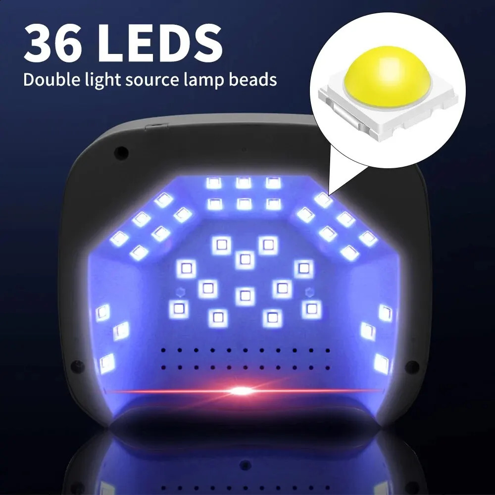 Professional Rechargeable Nail UV LED Lamp Dryer HD Display Smart Wireless Nail Drying Lamp for Fast Dry Curing All Polish Gel 240701