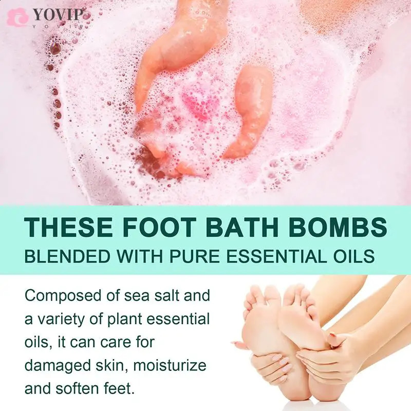 6pcs Essential Oil Foot Bath Balls Herbal Foot Soak Pills Instant Soak Balls Sweat Balls Bath Salts Ginger Dispel Cold 240701