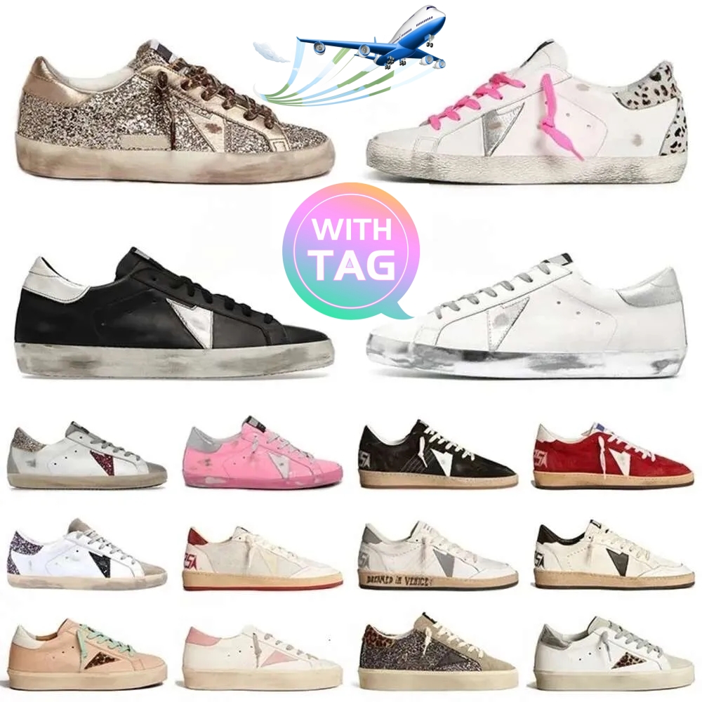 2024 designer loafers sneakers superstar s shoes leather Italy dirty old shoe brand women men black white ball casual star trainers 3546