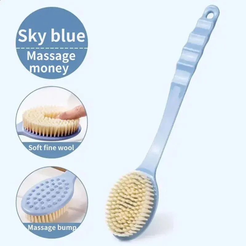 Exfoliation Shower Brush Bath Body Brush Back Use Skin Cleaner Lymphatic Drainage Bath Brush Male Female 240701