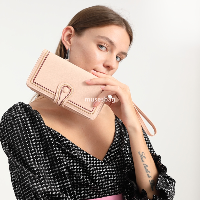 Designer Women's High end New Handbag Soft Face Wallet Zipper Lightweight Multi functional Phone Bag Casual Handbag Key PU Long Zero Wallet