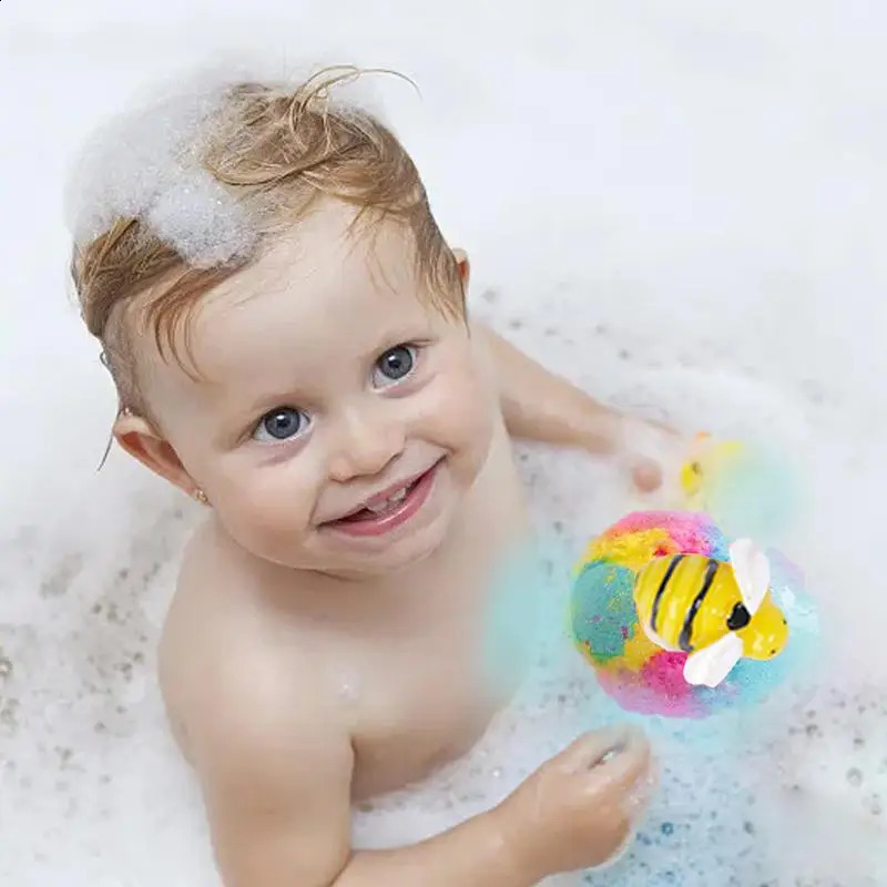 12pcs Bath Balls For Kids With Toys Inside Surprise Bubble Bath Fizzies Vegan Oil Spa Relaxing Children Gift 240701