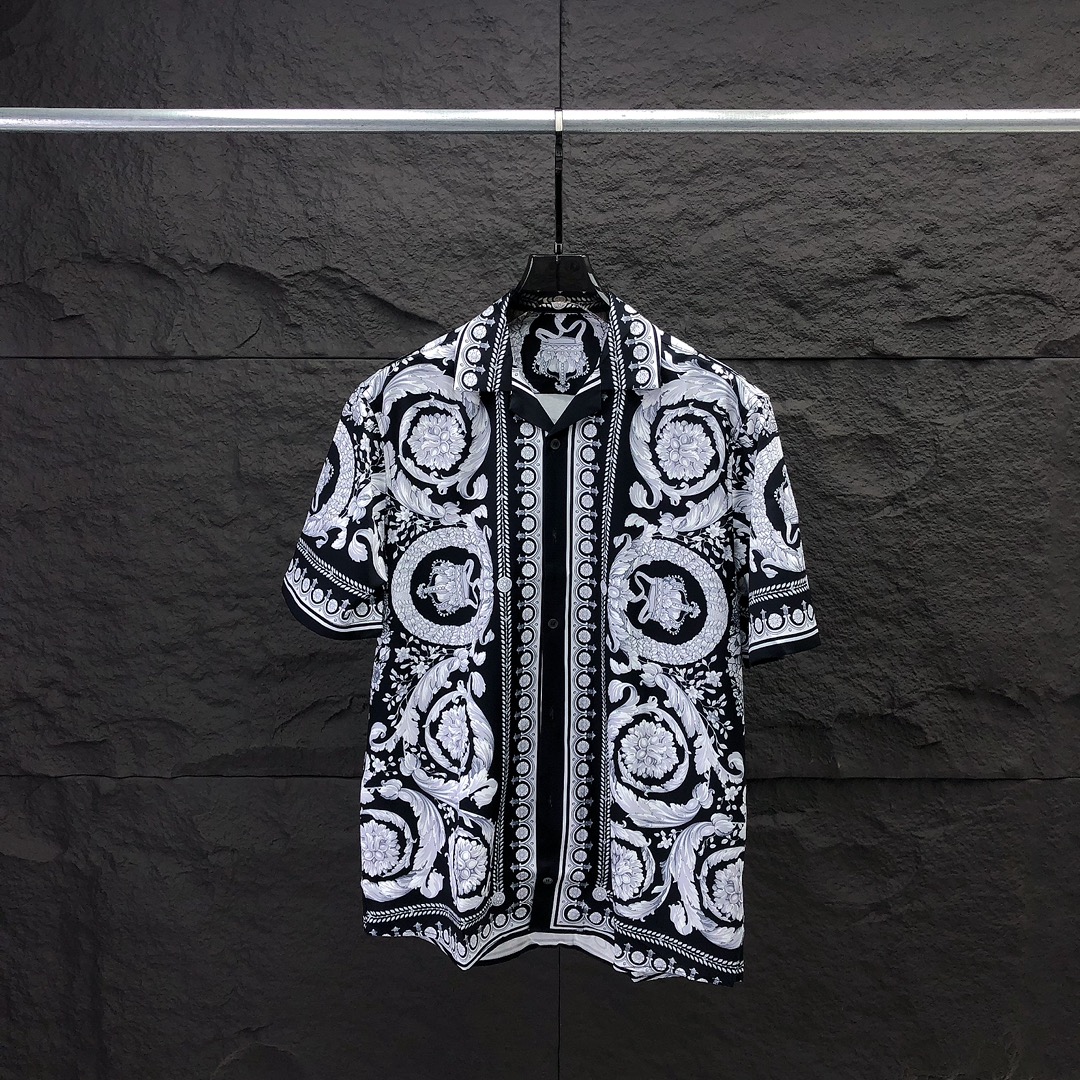 New Fashion Hawaii Floral Print Beach Men's Designer Silk Bowling Shirt Casual Hawaiian Shirts Men Summer Blouse Short Sleeve Loose M-3XL WR18
