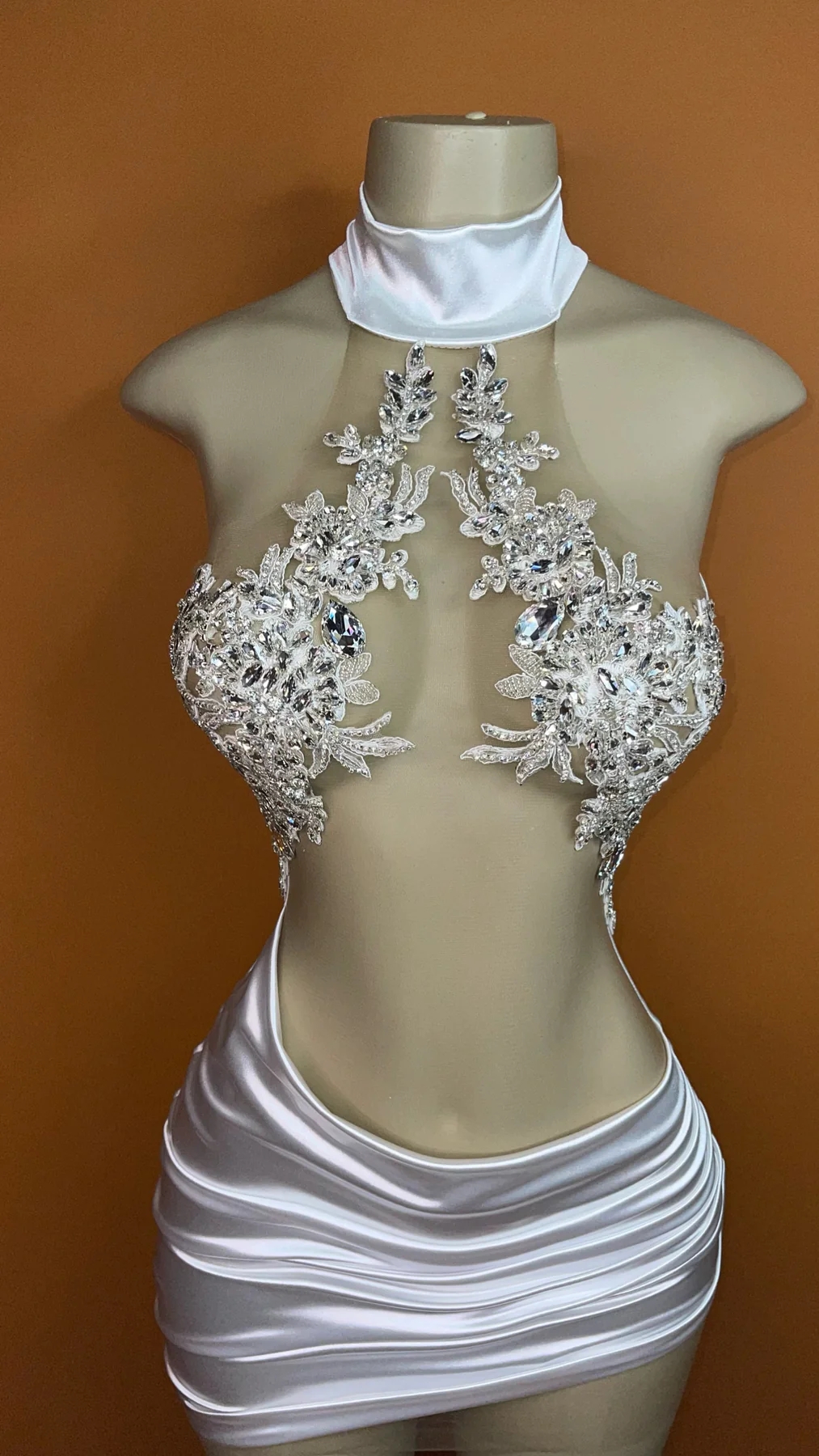 Sexy Crystals Short Prom For Black Girls See Through Luxury African American Cocktail Dresses Birthday Party Homecoming Gowns J033
