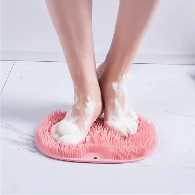 Rubbing Foot Pads Silicone Foot Massaging Tools Bathroom Foot Massage Pads Bathing Foot Brushes Lazy People Bathing Back Mas 240701