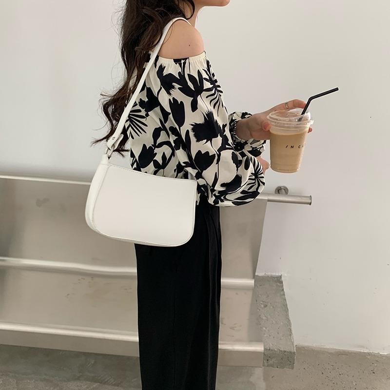 Fashion Chains Underarm For Women PU Leather Shoulder Solid Color Bag Designer Lady Handbag Armpit Totes Bolsa H7.2#18