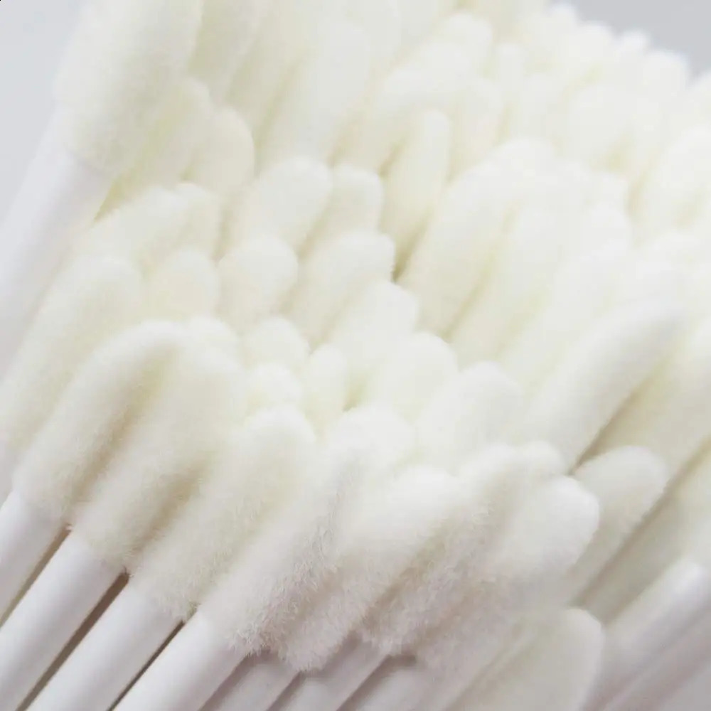 1000Pcs Disposable Makeup Lip Brush Lipstick Lip Gloss Wands Pen Lip Cleaner Applicator Eyeshadow Lip Gloss Makeup Tools White 240701