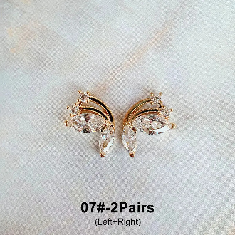 4pcslot Kawaii Butterfly Wings Alloy Nail Art Parts Zircon Crystal Metal Manicure Nails Accessories Supplies Decorations Charms 240701