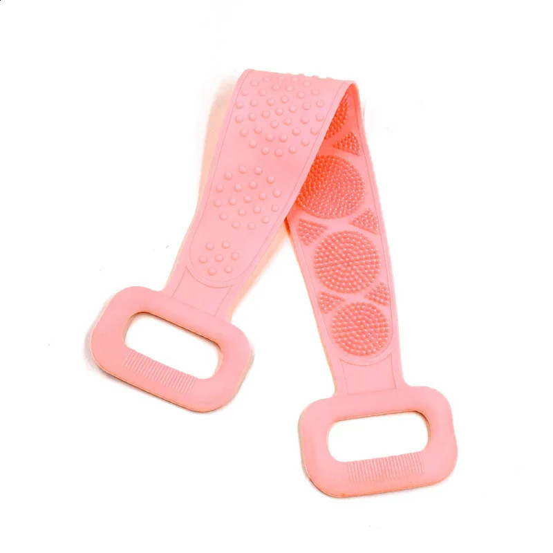 Body Sponge Silicone Bath Towels Scrubber Rubbing k Peeling Massage Shower Belt Extended Skin Clean Brushes 240701
