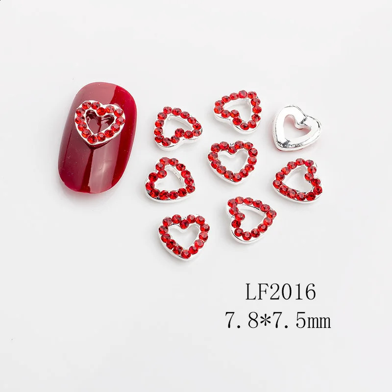 5Pcs Charming Pearls Edge Around Nail Art Rhinestones 3D Heart Relief Glass Nail Jewelry Shiny Crystal Manicure Accessories 240701