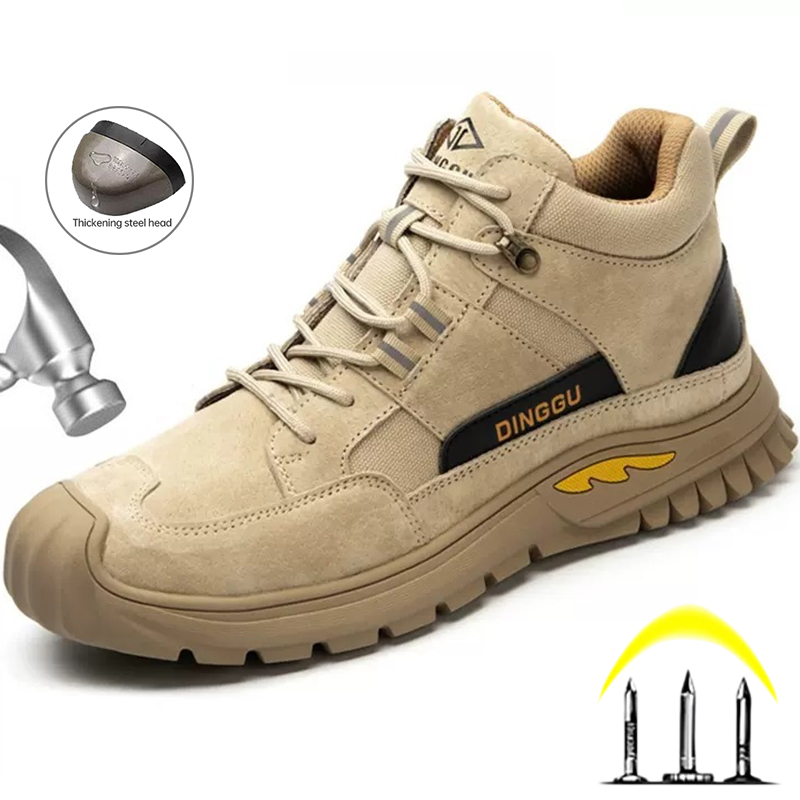 Toe Steel Puncture-Proof Indestructible Safety Men Work Boots Security Protective Shoes 43ca