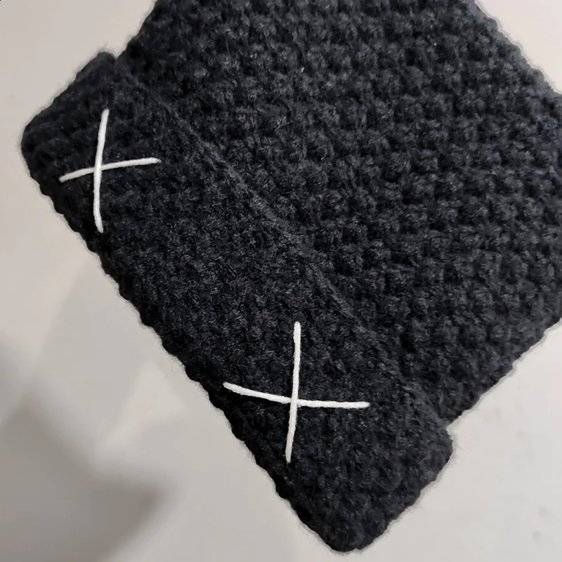 Y2k Devil Cat Ear Knitted Womens Hats Autumn and Winter Fashion Warm Korean Version Street Versatile Pullover Beanies for Men 240621
