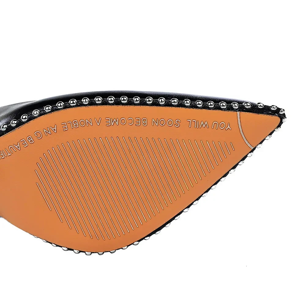 Rivets High Women 10.5cm 7.5cm Pumps Lady Fetish Stiletto Middle Heels Scarpins Stripper Catwalk Evening Party Khaki Shoes