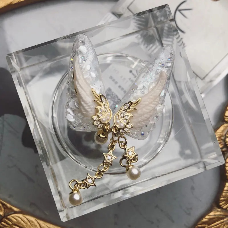 4pcslot Kawaii Butterfly Wings Alloy Nail Art Parts Zircon Crystal Metal Manicure Nails Accessories Supplies Decorations Charms 240701