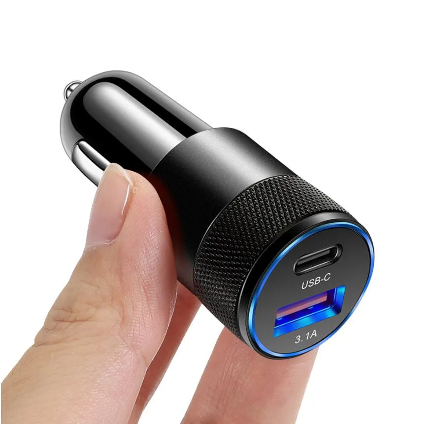 Portable PD+USB 15W Car Charger Battery Charger For 3.1A Car Mobile Phone Car Charger For IPhone 11 12 13 14 XR