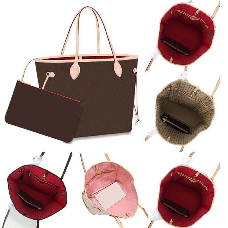 Large tote bag designer women totes shoulder bag classic genuine leather woman 3 sizes luxury handbag purse coffee Check large practical bag clutch wallet