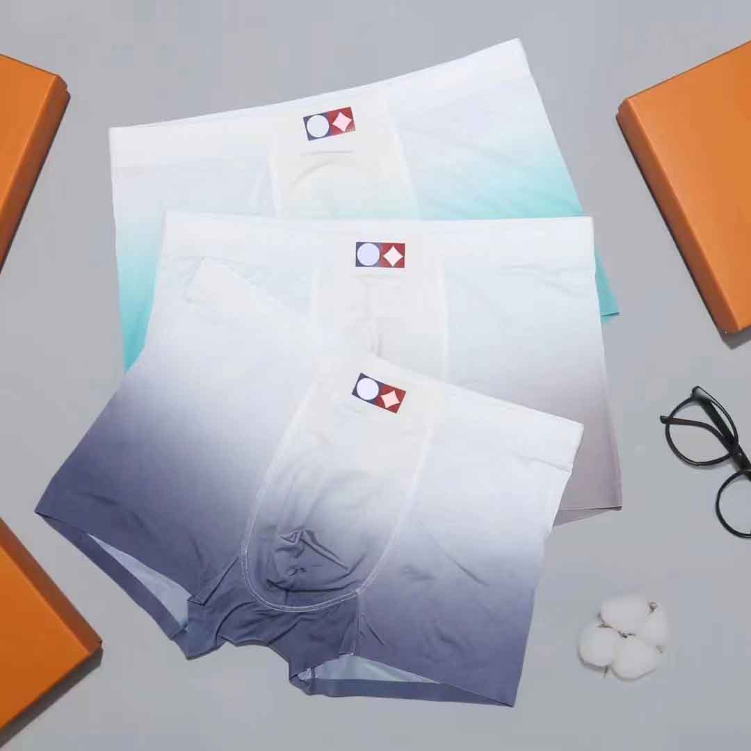 Mens RedUnderwears Designer Underpants Shorts Boys Ice Silk Underwear Summer Men Seamless Boxer Ultra Thin Loose Breathable Tide Brand Boxer Short Asian size L-XXXL