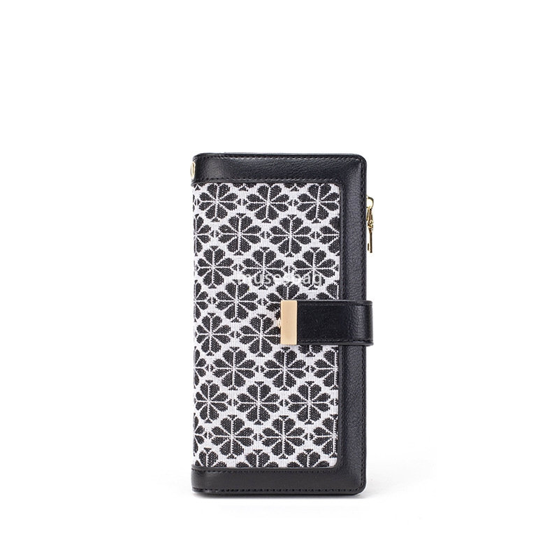 High end women's fashionable and minimalist long passport bag with colorful and versatile patterns zero wallet buckle lightweight and multifuncti