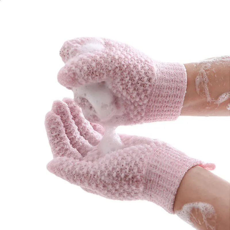 Five Finger Bath Gloves Creative Home Body Massage Sponge Lazy Bath Gloves Massage Elastic Bath Scrub Mud 240701