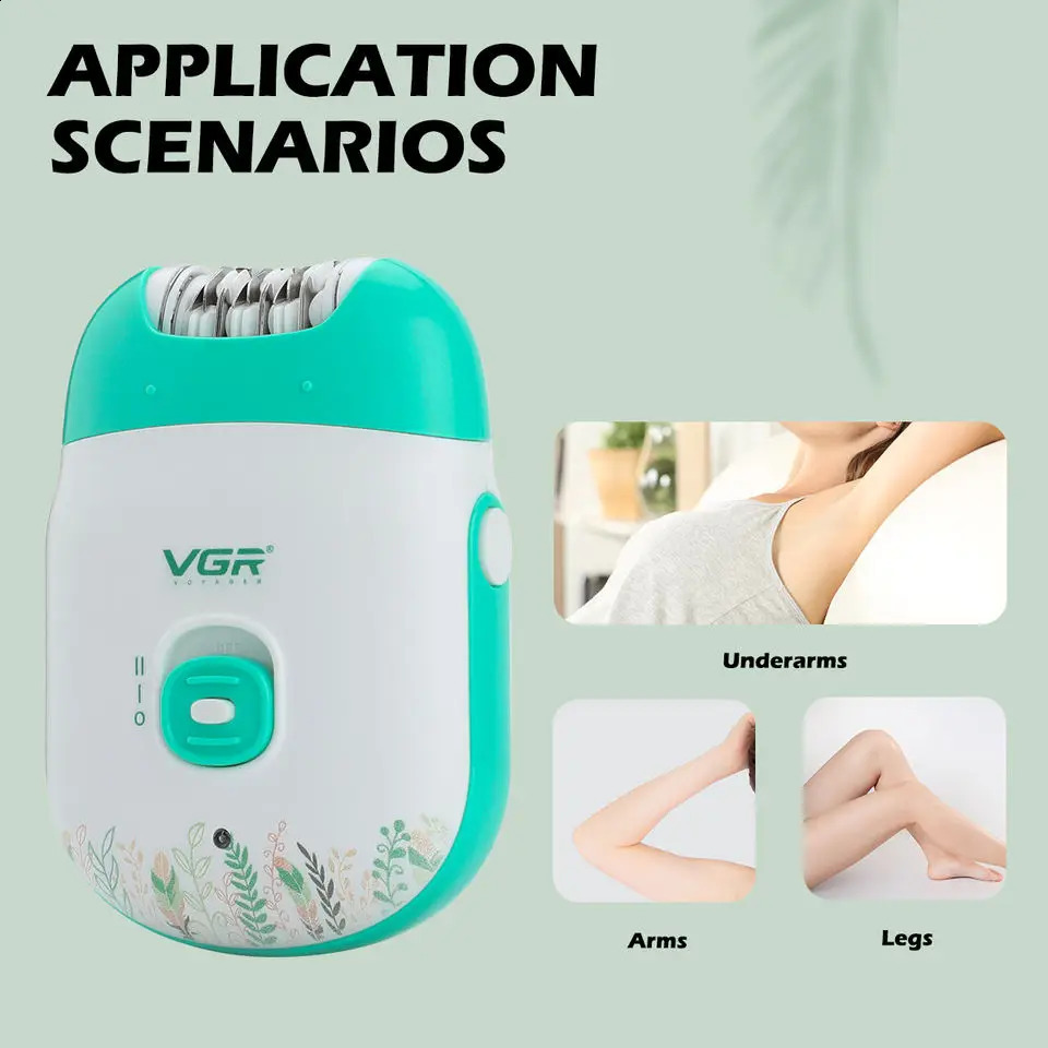 Original VGR Rechargeable Women Epilator Electric Female Epilator For Face Machine Legs 240701