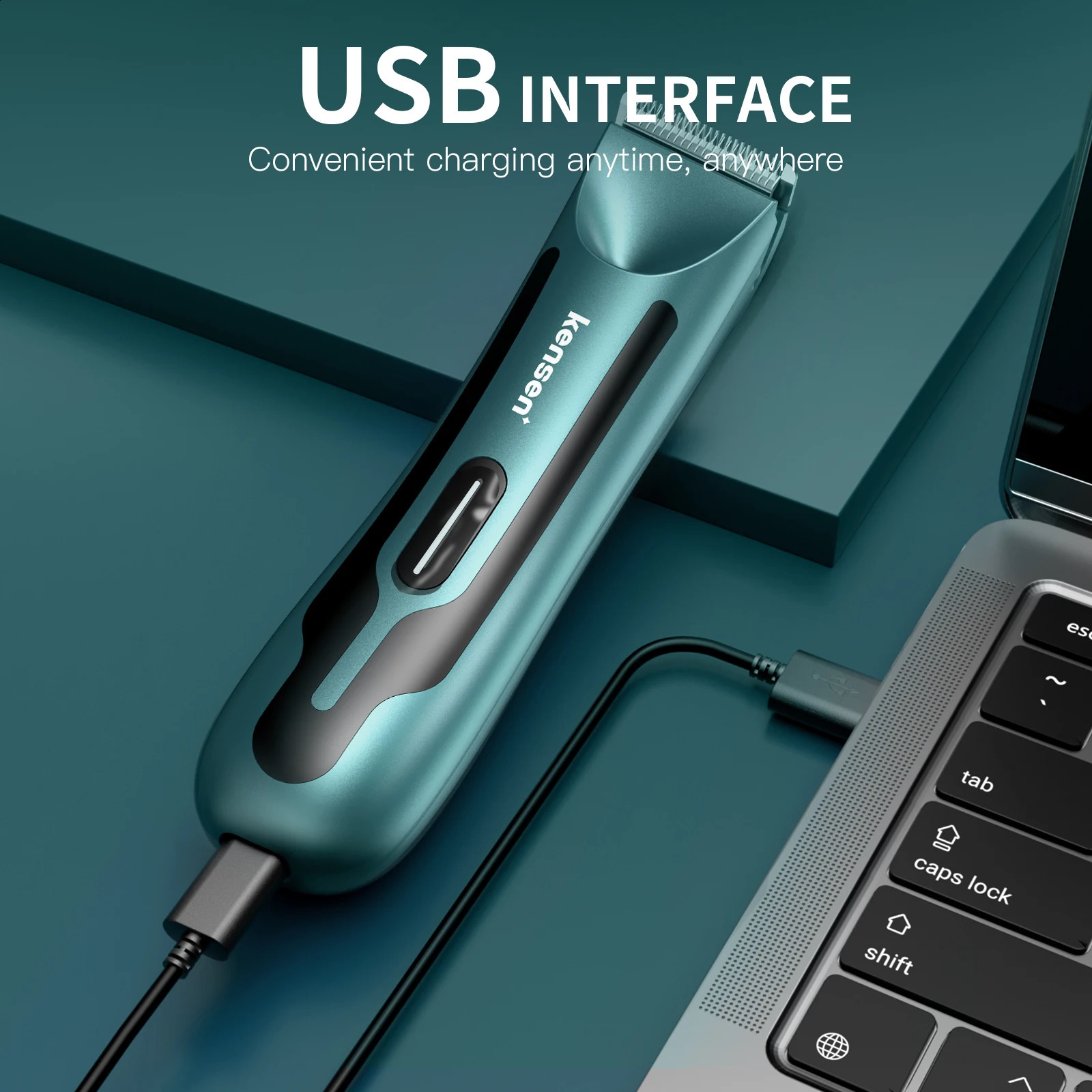 Kensen Hair Trimmer For Men Electric Hair Clipper With LED Light Bikini Groin Haircut Machine Rechargeable Shaver 240701