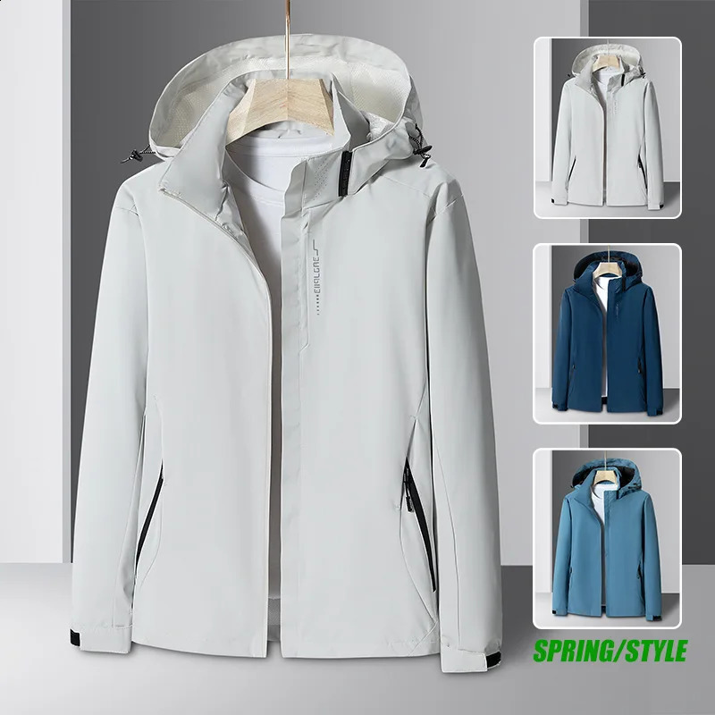 2024 Spring Autumn Mens Womens Windproof Waterproof Casual Mountaineering Clothes Camping Hiking Quick Drying Outdoor Jackets 240701