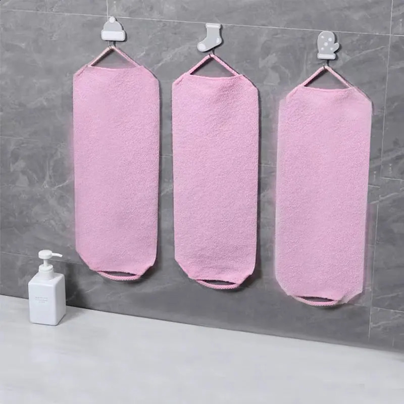 Stretchable Exfoliating Back Scrubber With Handles Neck Back Scrubber Bath Wash Towel Shower Washcloth Scrubber Strap 240701