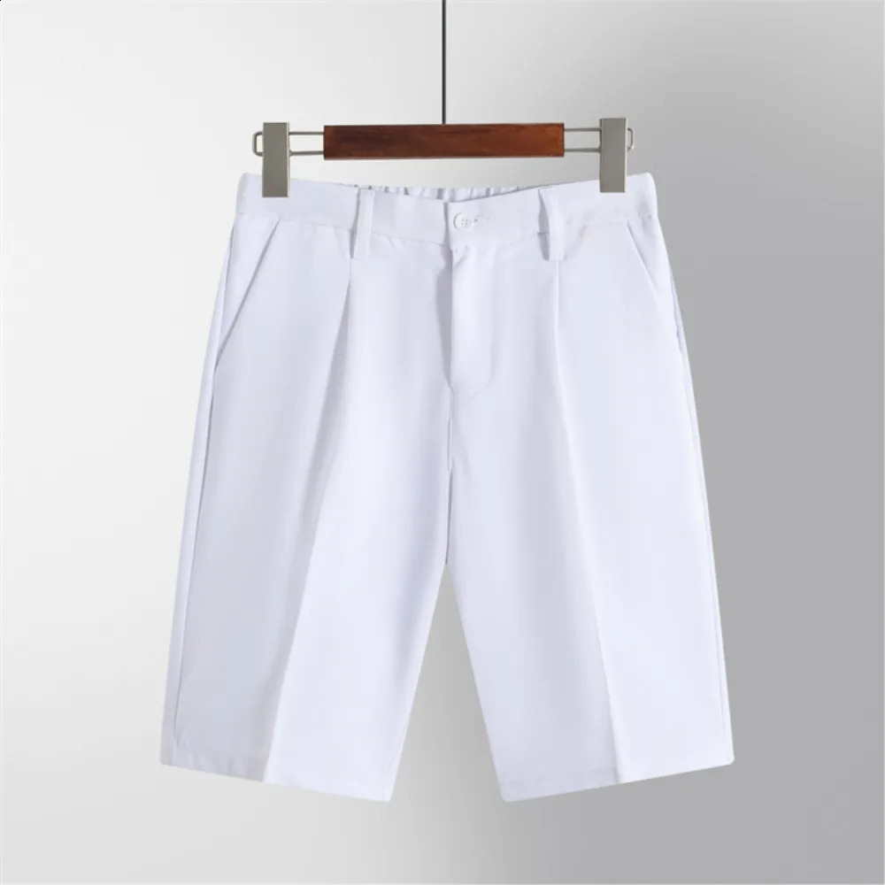 Chino Shorts For Men Summer Lightweight Casual Pants Pleated Front Bermuda Shorts Business Work Wear Clothes Plus Size Shorts 240701