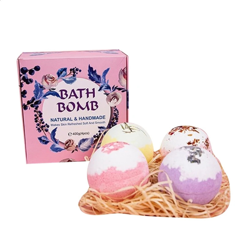 Natural Handmade Bathing Bombs Balls Bathing Salt Bathing Bombs Oil Harmless Healthy Shower Tools For Women Children 240701