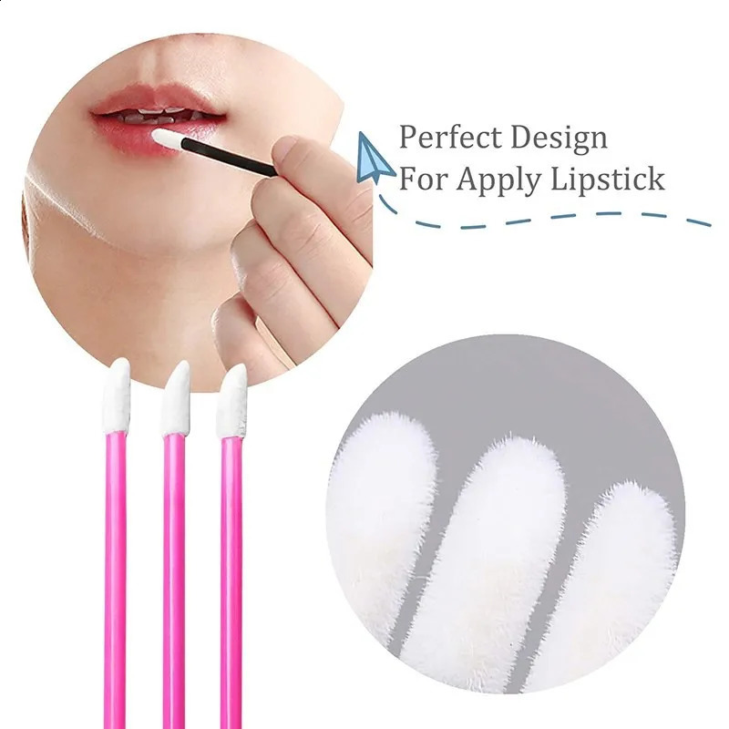 5001000PCS Disposable Hollow Bar Lip Brushes Lip Gloss Applicators for Mascara Eye Shadow Lipstick Makeup Tools Wholesale 240701