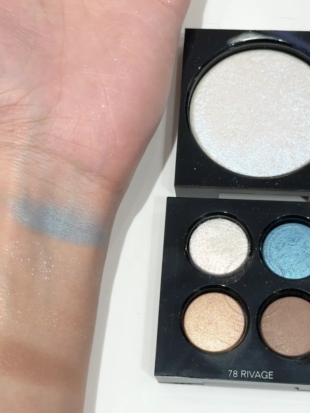 4 Colors 78# RIVAGE 88# CORAL TREASURE Long Lasting Makeup Eyeshadow Glitter Highlighter Eye Cosmetics Palette