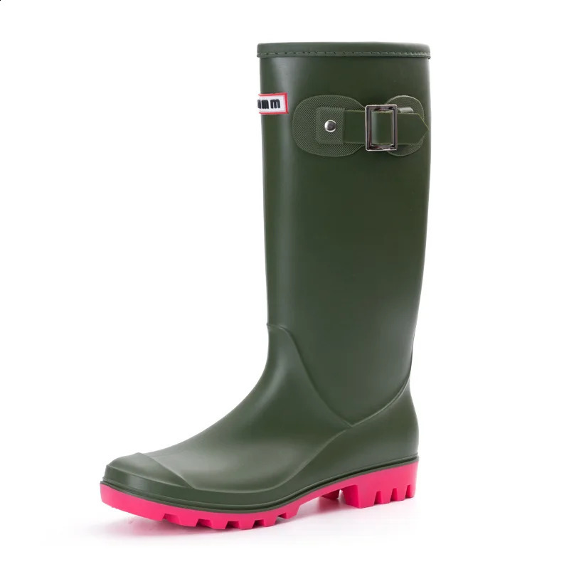 Comemore Women Galoshes Rain Boots Womens Knee-length Fashion Rubber Rain Boots PVC Waterproof Shoes Wellingtons Rubber Boot 41 240620 - view 7