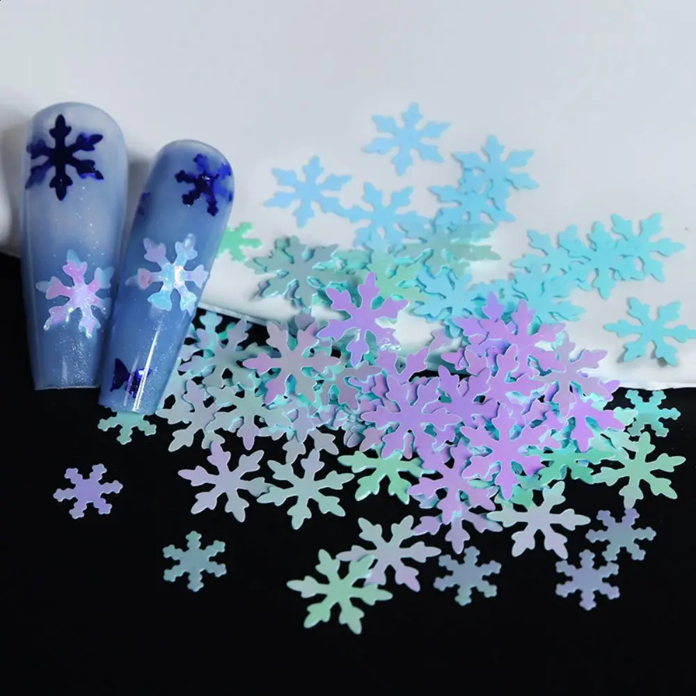 Nail Sequins Jewelry Christmas Glitter Fall And Winter Exquisite Snowflake Fashion Trend Simple Versatile Nail Sequins 240701