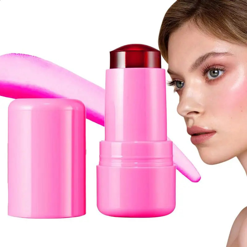 3-in-1 Cheek Lip Tinted Moistured Blush Milk Makeup Water Jelly Tint Cheek Lip Brighten Cream Stick Matte Contour Makeup o240701