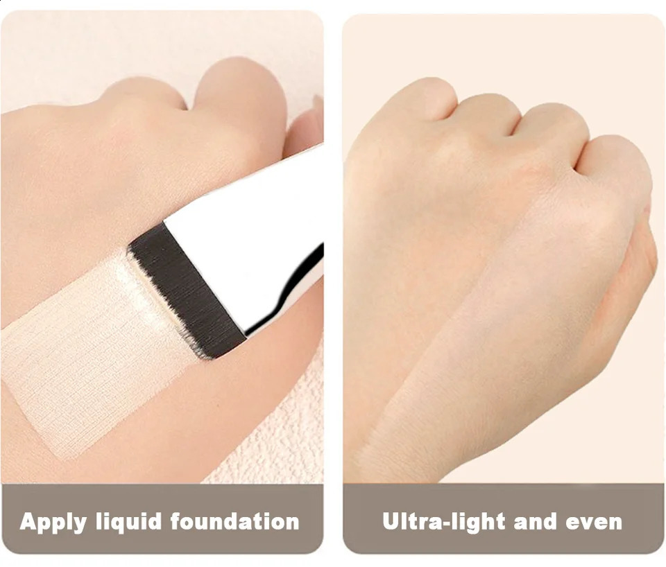 Ultra Thin Foundation Brush Soft Hair Thin Face Contour Brush BB Cream Blender Mixed Foundation Cream Makeup Brush Makeup Tool 240701