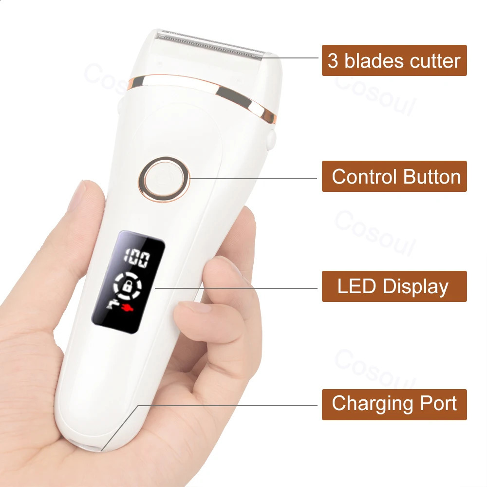 Trimmer for Women Shaver Bikini Painless Lady Razor Electric Epilator Underarm Leg Pubic Hair r Body 240701