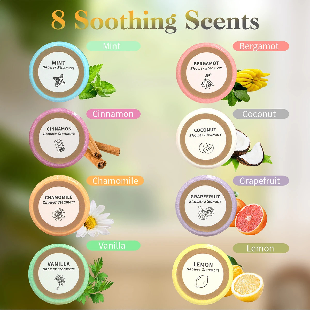 8Pcs/box Shower Steamers Aroma Spa Kit Bath Bomb Bubble Bath Salt Balls Women Essential Oil Fizzy Balls Shower Supplies 240701